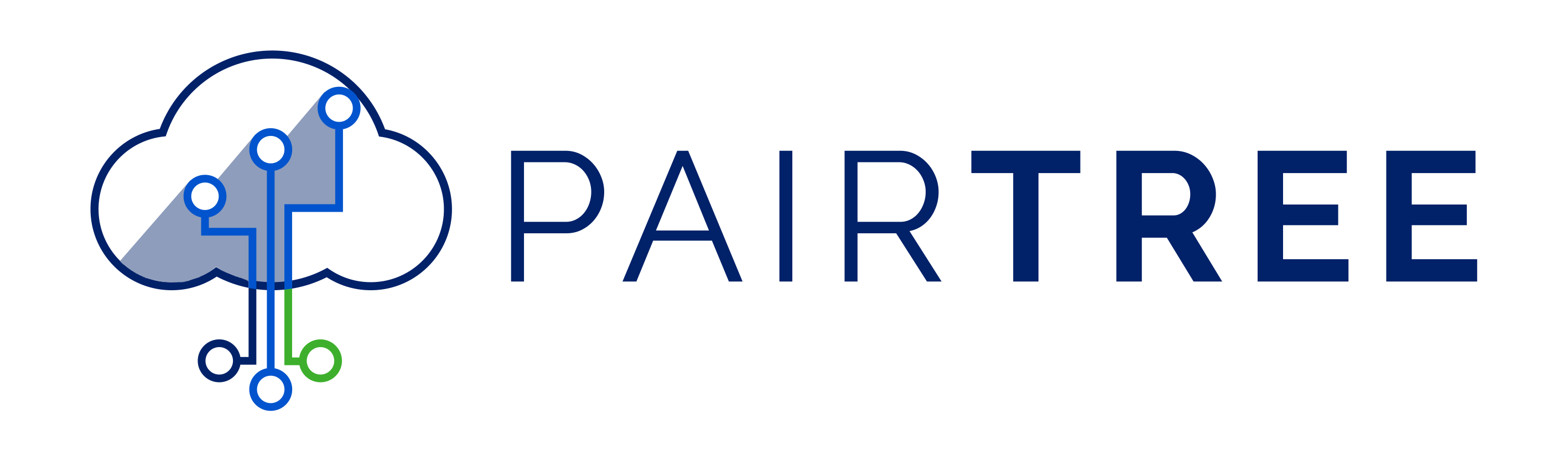 Logo with blue text large